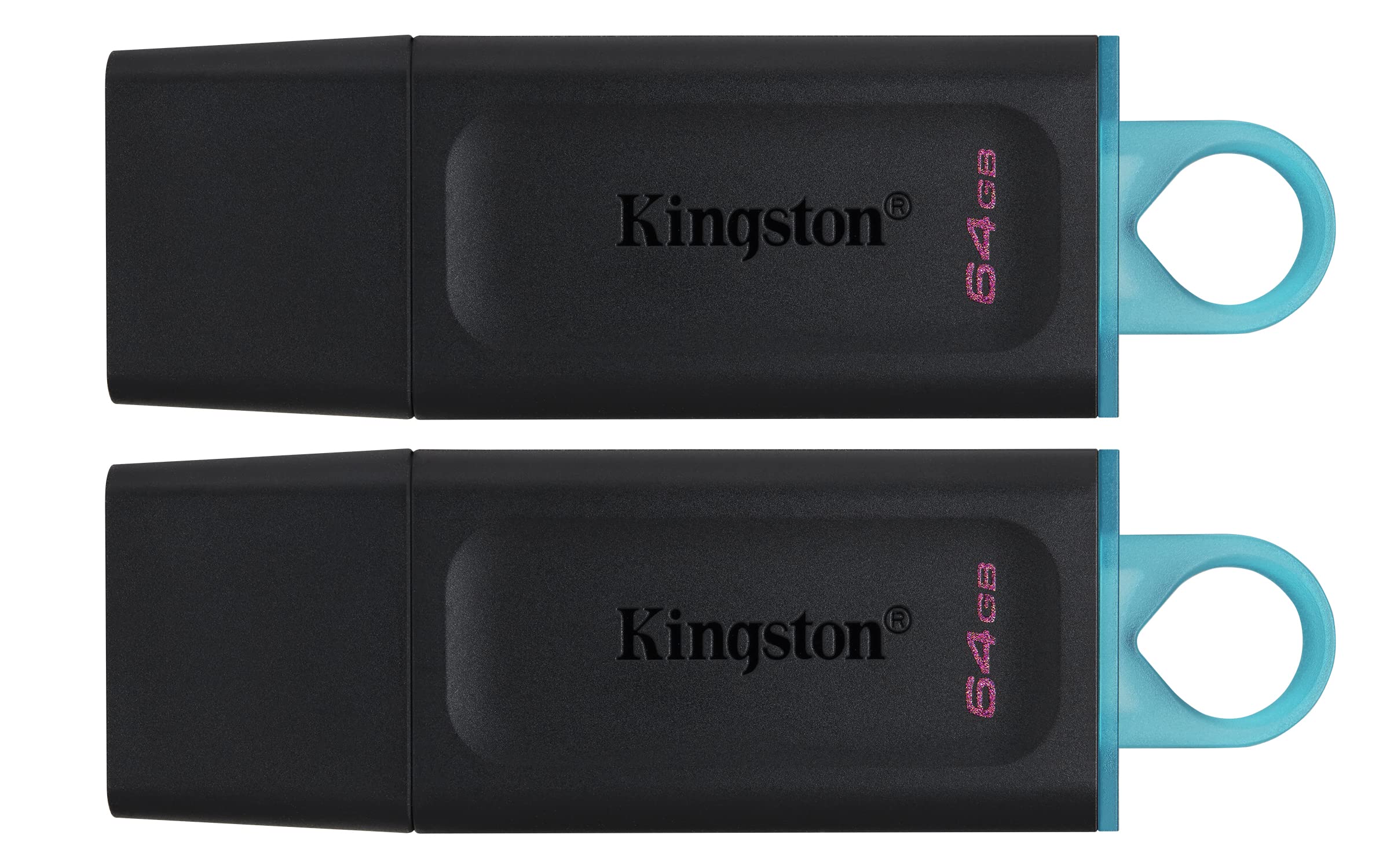 Kingston DataTraveler Exodia DTX/64GB-2P Flash Drive USB 3.2 Gen 1 - with Protective Cap and Keyring in Multiple Colours