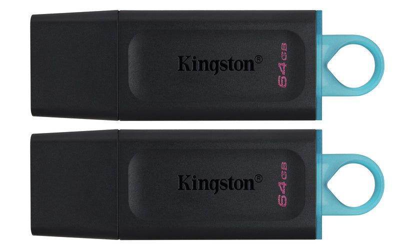 Kingston DataTraveler Exodia DTX/64GB-2P Flash Drive USB 3.2 Gen 1 - with Protective Cap and Keyring in Multiple Colours