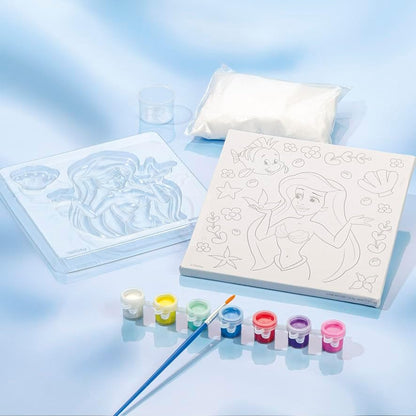Totum 44371 Disney Princess Ariel Plaster Painting Creative Art Project, 16 x 16 cm canvas