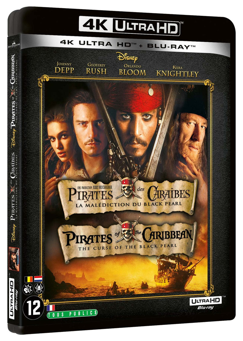 Pirates des caraïbes 1 : la malédiction du black pearl 4k ultra hd
