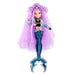MERMAZE MERMAIDZ - Riviera - Muñeca de Moda Sirena con Cola Que Cambia de Color en Agua Tibia y Pelo Rizado y Morado - Incluye Vestido y Accesorios - Articulada, Puede posar - Coleccionable