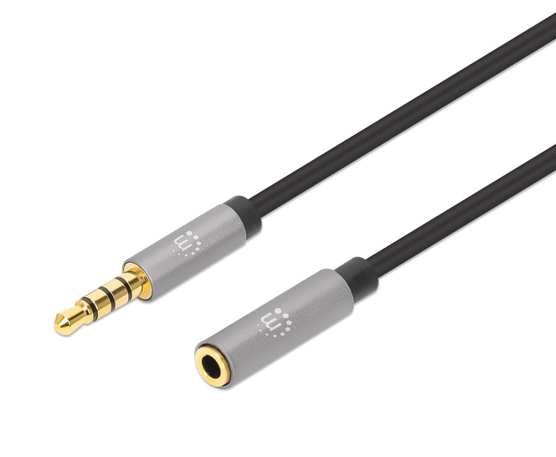 Stereo Audio 3.5Mm Ext Cable 1M-M/F Slim Premium Gold-Plated
