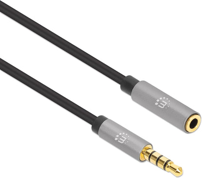 Stereo Audio 3.5Mm Ext Cable 1M-M/F Slim Premium Gold-Plated