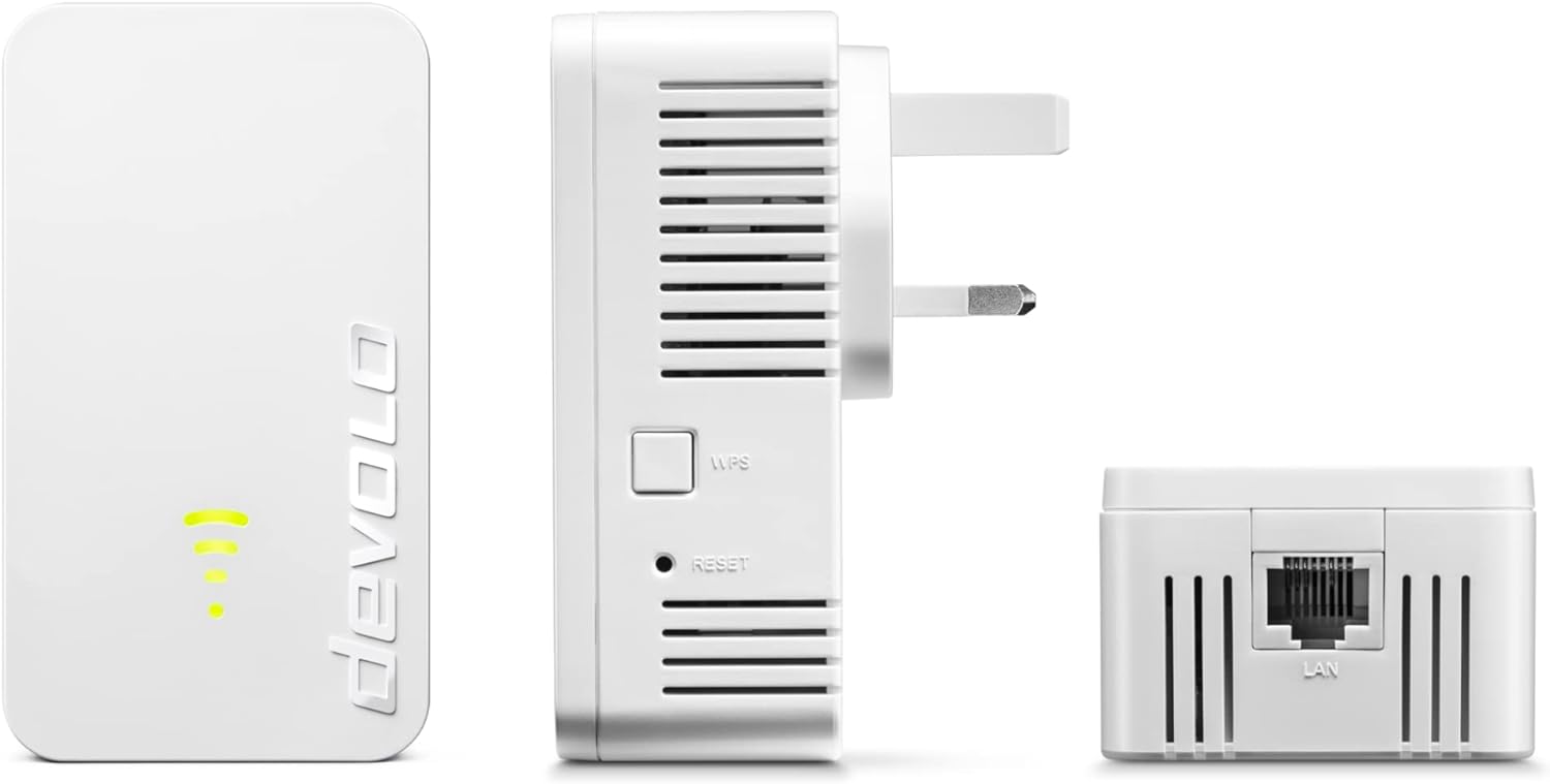 Devolo 8868 WiFi 5 Repeater 1200 up to 1,200 Mbit/s; Mesh WiFi Amplifier, Access Point, WiFi Socket, WiFi Repeater 1x LAN Connection, White