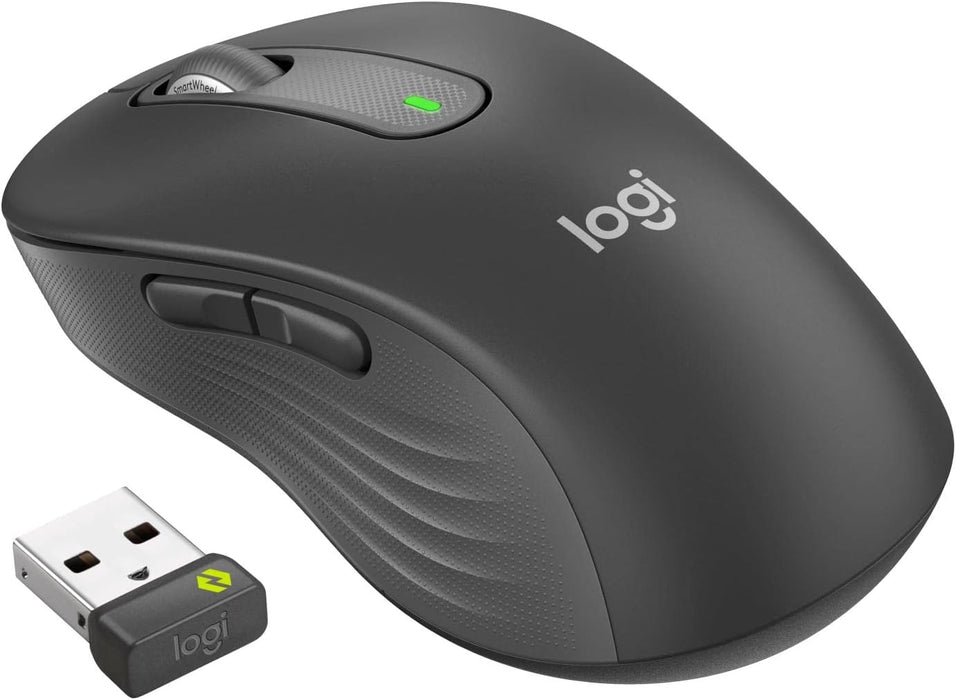 Logitech Signature M650 L for Business Wireless Mouse, For Large Sized Hands, Logi Bolt, Bluetooth, SmartWheel - Grey