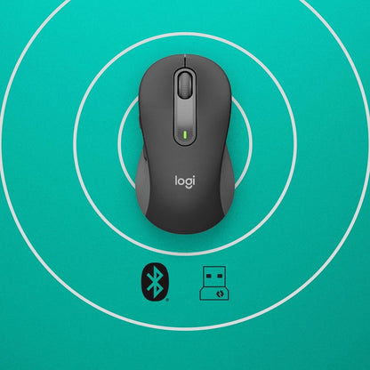 Logitech Signature M650 L for Business Wireless Mouse, For Large Sized Hands, Logi Bolt, Bluetooth, SmartWheel - Grey