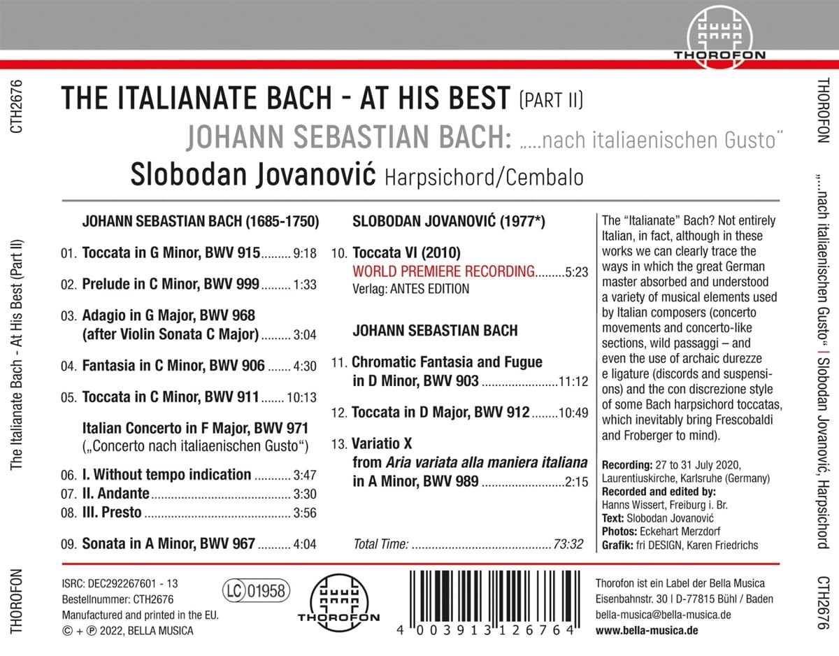 Italianate Bach