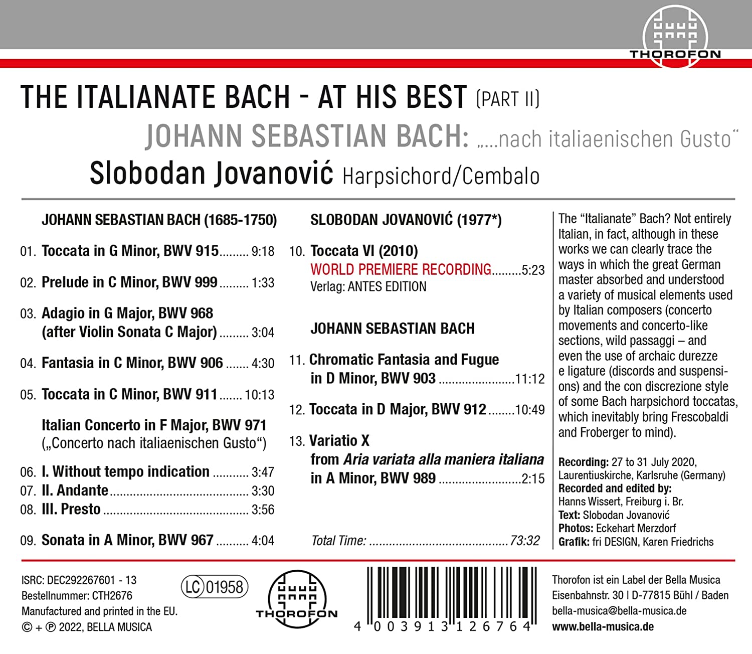 Italianate Bach