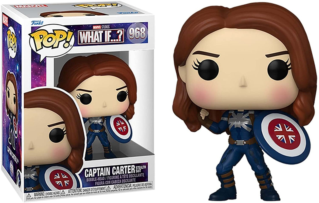 Funko POP! Marvel - What If - Captain Carter - Marvel What If - Collectable Vinyl Figure - Gift Idea - Official Merchandise - Toys for Kids & Adults - TV Fans - Model Figure for Collectors