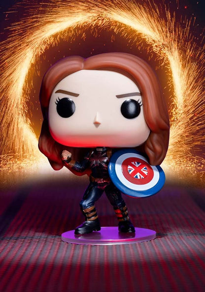 Funko POP! Marvel - What If - Captain Carter - Marvel What If - Collectable Vinyl Figure - Gift Idea - Official Merchandise - Toys for Kids & Adults - TV Fans - Model Figure for Collectors