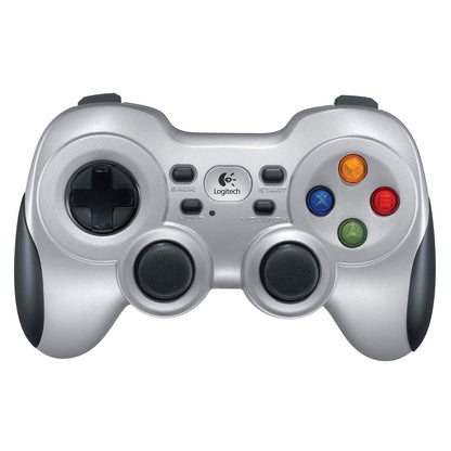 Logitech F710 Wireless Gamepad, 2.4 GHz Wireless with USB Nano-Receiver, Controller Dual Vibration Feedback, 4 Switch D-Pad, PC - Grey/Black Single