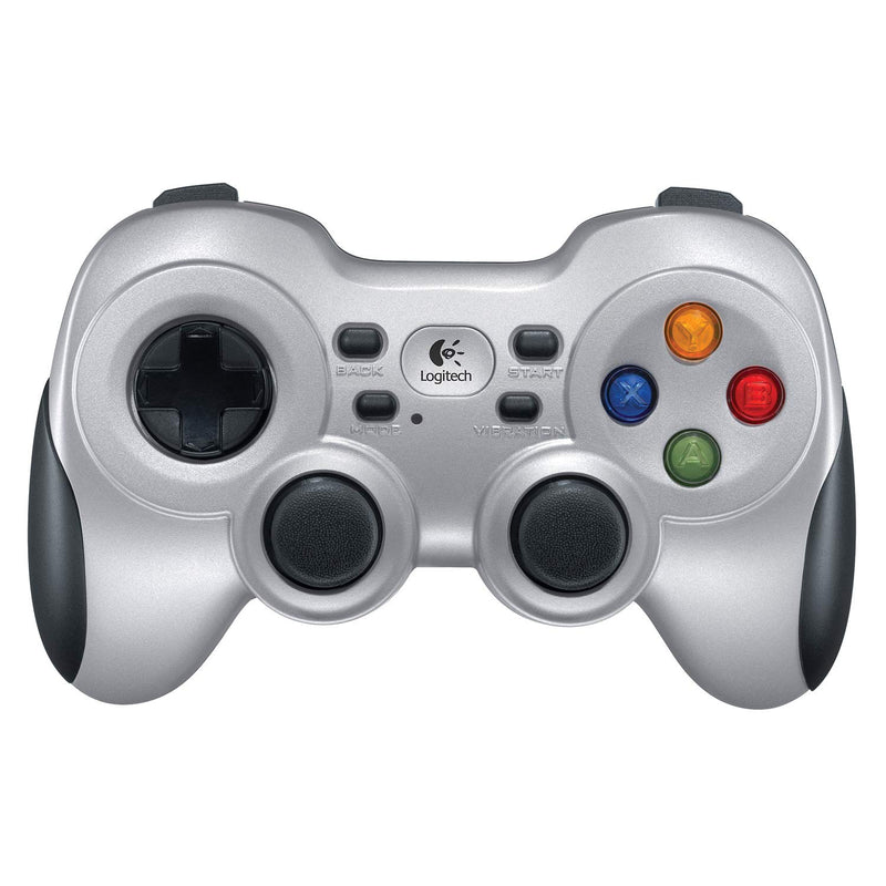 Logitech F710 Wireless Gamepad, 2.4 GHz Wireless with USB Nano-Receiver, Controller Dual Vibration Feedback, 4 Switch D-Pad, PC - Grey/Black Single