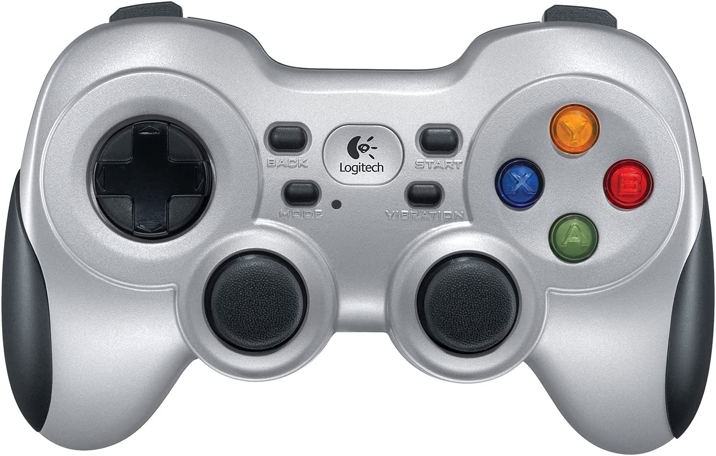 Logitech F710 Wireless Gamepad, 2.4 GHz Wireless with USB Nano-Receiver, Controller Dual Vibration Feedback, 4 Switch D-Pad, PC - Grey/Black Single
