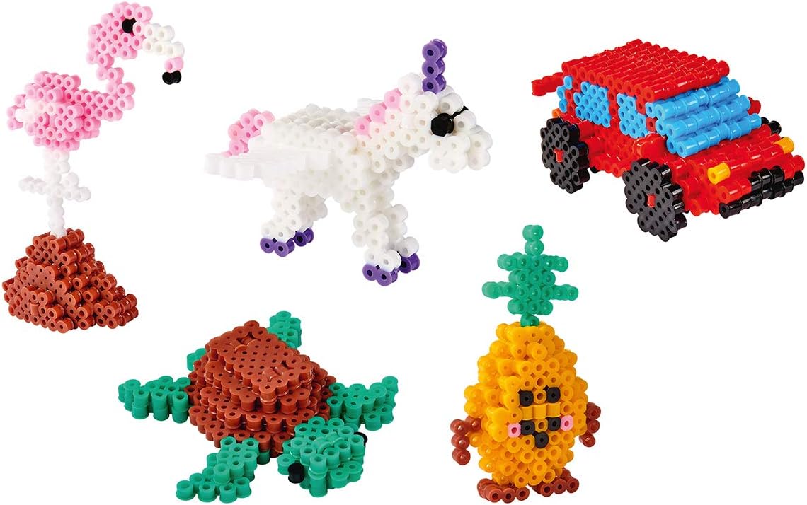 Simba 106376030 Art und Fun - Cuentas para Planchar (3D, 2400 Perlas, 1 Placa de Ranura, 5 Plantillas, para niños a Partir de 6 años