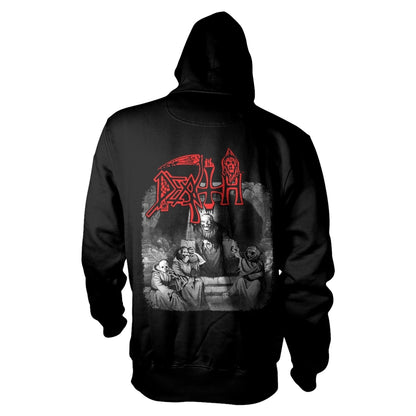 DEATH - SCREAM BLOODY GORE BLACK Varsity Hooded Sweat (No Zip) Medium