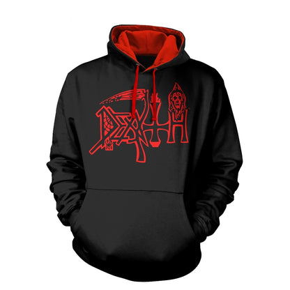 DEATH - SCREAM BLOODY GORE BLACK Varsity Hooded Sweat (No Zip) Medium