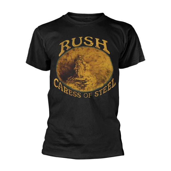 RUSH - CARESS OF STEEL BLACK T-Shirt, Front & Back Print Medium