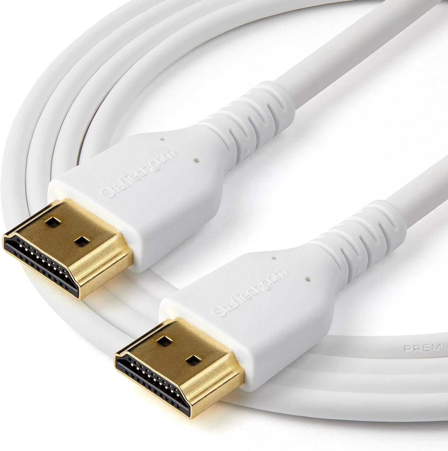 StarTech.com 6ft (2m) Premium Certified HDMI 2.0 Cable with Ethernet - Durable High Speed UHD 4K 60Hz HDR - Rugged M/M HDMI Cord with Aramid Fiber - TPE - Ultra HD Monitors, TVs & Displays (RHDMM2MPW