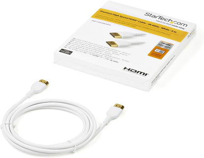 StarTech.com 6ft (2m) Premium Certified HDMI 2.0 Cable with Ethernet - Durable High Speed UHD 4K 60Hz HDR - Rugged M/M HDMI Cord with Aramid Fiber - TPE - Ultra HD Monitors, TVs & Displays (RHDMM2MPW