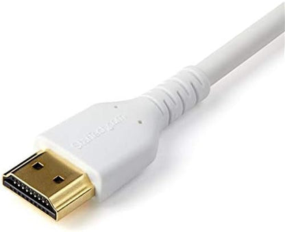 StarTech.com 6ft (2m) Premium Certified HDMI 2.0 Cable with Ethernet - Durable High Speed UHD 4K 60Hz HDR - Rugged M/M HDMI Cord with Aramid Fiber - TPE - Ultra HD Monitors, TVs & Displays (RHDMM2MPW