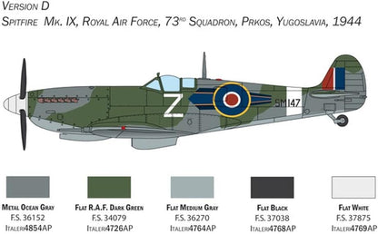 Italeri -2804 Spitfire MK. IX, 1:48 Scale, Model Kit, Plastic Model, Modelling, IT2804