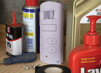 Yale Shed and Garage Alarm, Free-Standing or Wall-Mounted Wireless Alarm, Easily Secure Outside Buildings and Caravans,