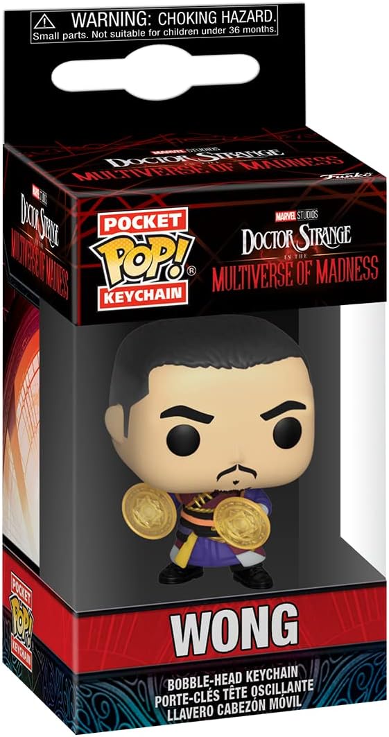 Funko POP! Keychain Marvel: - Wong - Doctor Strange Novelty Keyring - Collectable Mini Figure - Stocking Filler - Gift Idea - Official Merchandise - Movies Fans - Backpack Decor