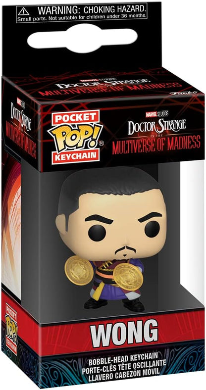Funko POP! Keychain Marvel: - Wong - Doctor Strange Novelty Keyring - Collectable Mini Figure - Stocking Filler - Gift Idea - Official Merchandise - Movies Fans - Backpack Decor