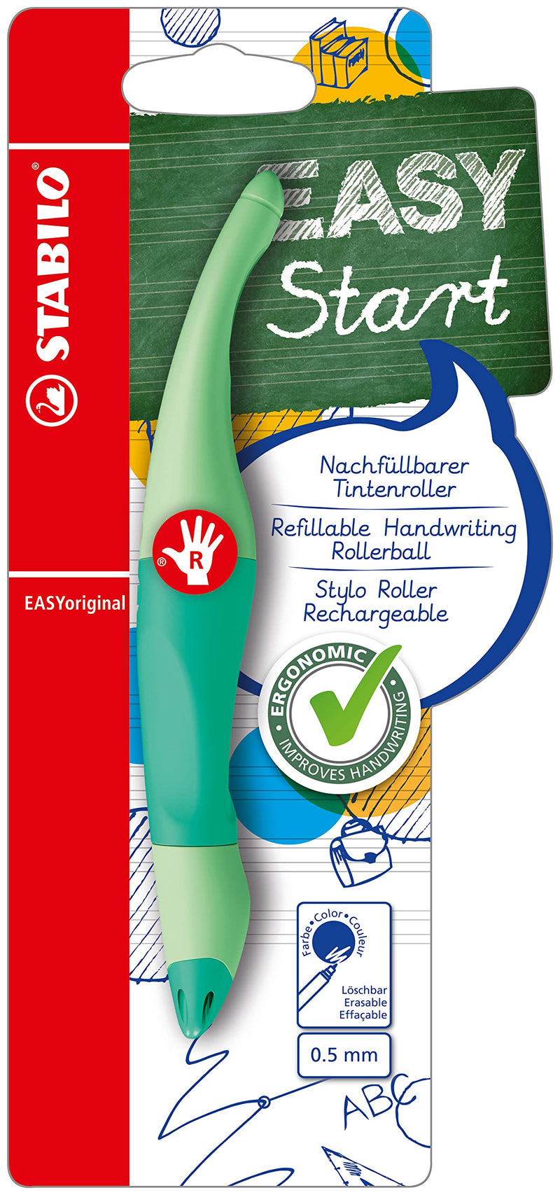 Handwriting Pen - STABILO EASYoriginal Pastel - Right-Handed - Hhint of mint