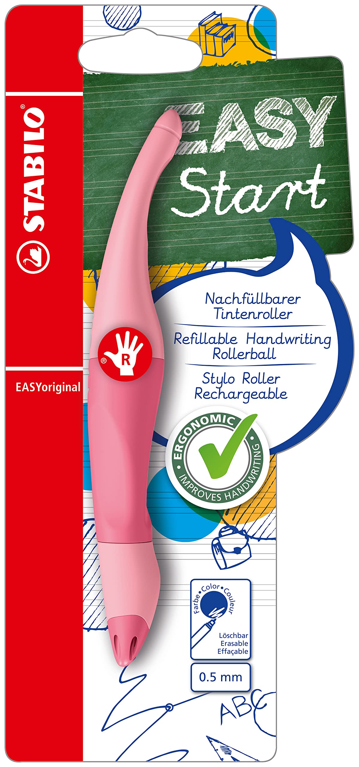 Ergonomic Rollerball - STABILO EASYoriginal Pastel - Pack of 1 - Right-Handed