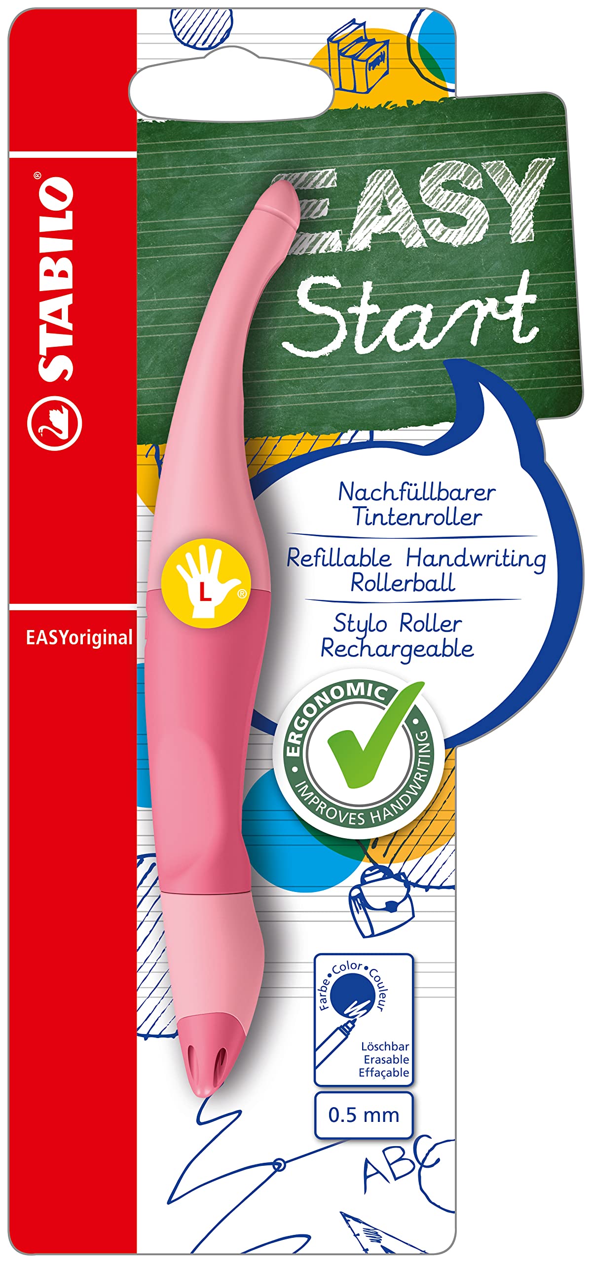 Ergonomic Rollerball - STABILO EASYoriginal Pastel - Pack of 1 - Left-Handed