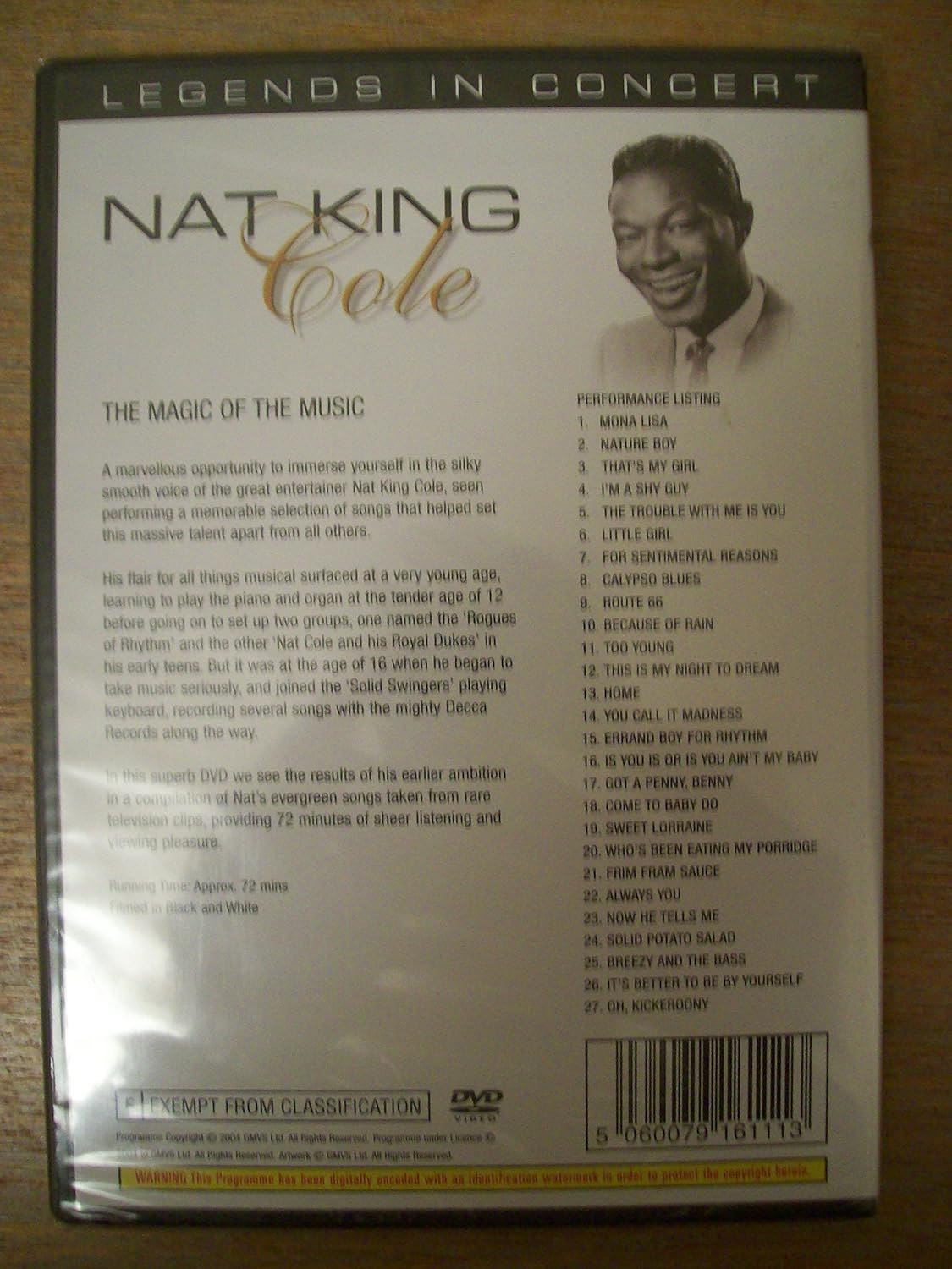 Nat King Cole - Legends in Concert (English Version