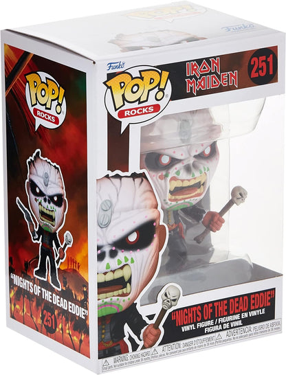 Funko POP! Rocks: Iron Maiden - Skeleton Eddie - Nights Of The Dead - Figuras Miniaturas Coleccionables Para Exhibición - Idea De Regalo - Mercancía Oficial - Juguetes Para Niños Y Adultos