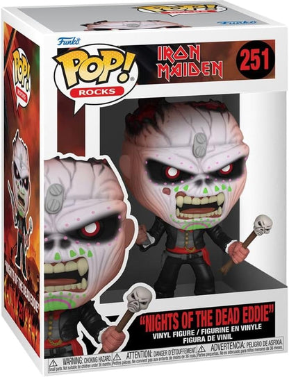 Funko POP! Rocks: Iron Maiden - Skeleton Eddie - Nights Of The Dead - Figuras Miniaturas Coleccionables Para Exhibición - Idea De Regalo - Mercancía Oficial - Juguetes Para Niños Y Adultos