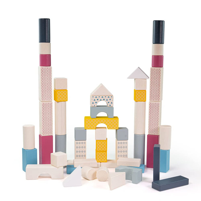 Bigjigs Toys, FSC® Certified Drum of 50 Bricks, Wooden Toys, Building Blocks, Kids Building Blocks, Building Blocks For 1 & 2 Year Olds, Wooden Blocks For 1 Year Old, Montessori Toys