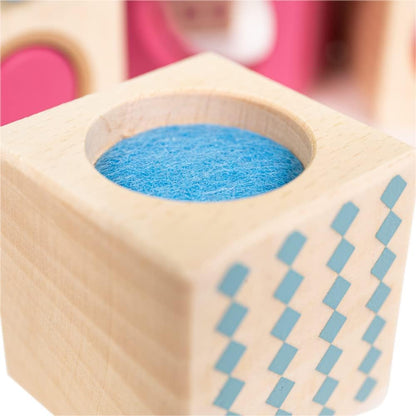 Bigjigs Toys, FSC Certified Sensory Blocks, Wooden Toys, Sensory Toys, Baby Toys, Toddler Toys, Wooden Sensory Toys, Wooden Blocks For 1 2 3 Year Olds, Wooden Baby Toys
