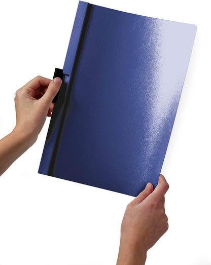 Durable DURAClip 30 A4 Clip Folder | Holds Up to 30 Sheets of A4 Paper | Robust Metal Sprung Clip | Pack of 25 Black Coloured Files