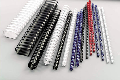 GBC CombBind Binding Combs, 6 mm, 25 Sheet Capacity, A4, 21 Ring, Black, Pack of 100, 4028173
