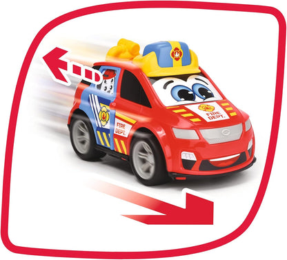 Dickie Toys 204112002 ABC Toddler Vehicles-One of Three Different Wind, Taxi, Fire Engine, Police Car, Ideal for Babies from 12 Months, Multicoloured