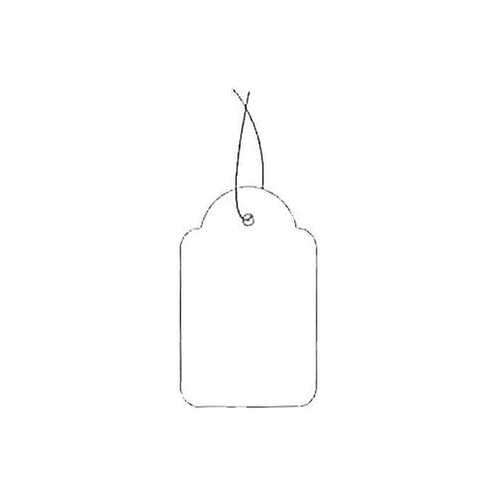 Apli 18x29mm Strung Ticket - White (Box of 1000