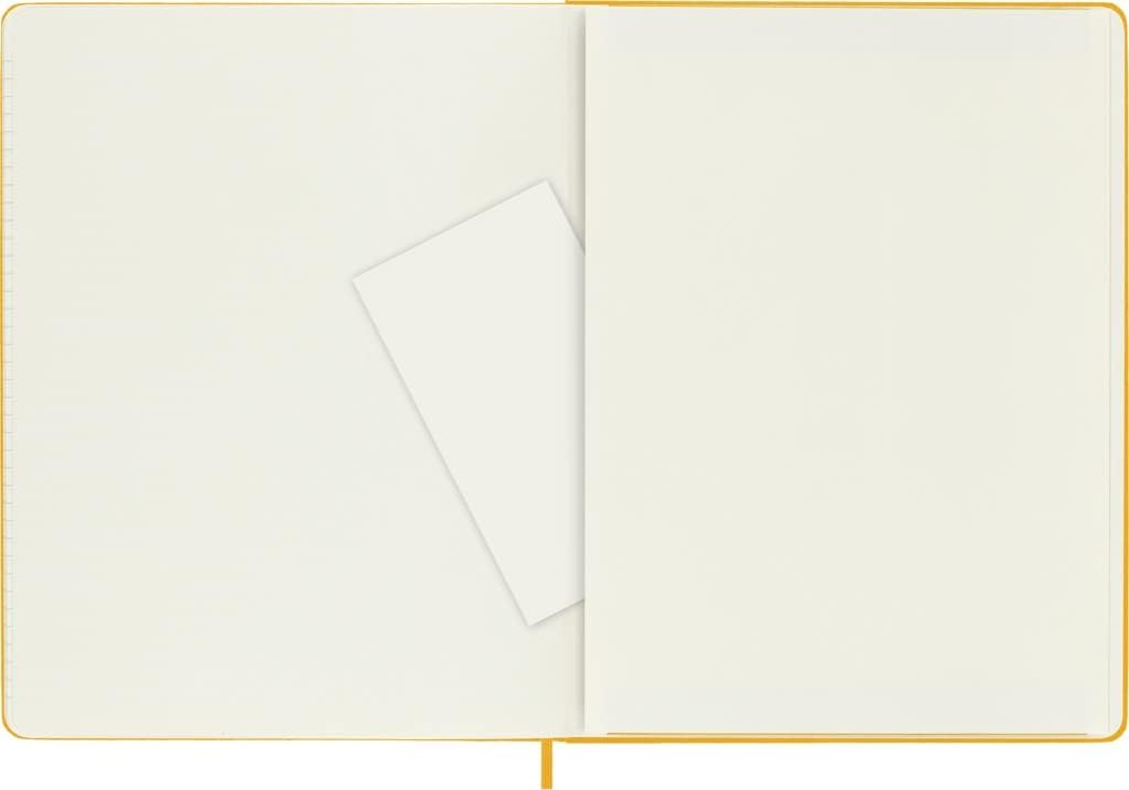 Moleskine Classic Notebook, Hard Cover, XL (7.5" x 9.5") Ruled/Lined, Hay Yellow (Silk), 192 Pages