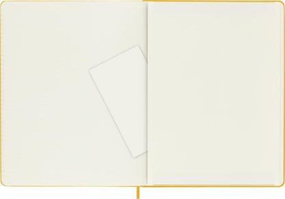 Moleskine Classic Notebook, Hard Cover, XL (7.5" x 9.5") Ruled/Lined, Hay Yellow (Silk), 192 Pages