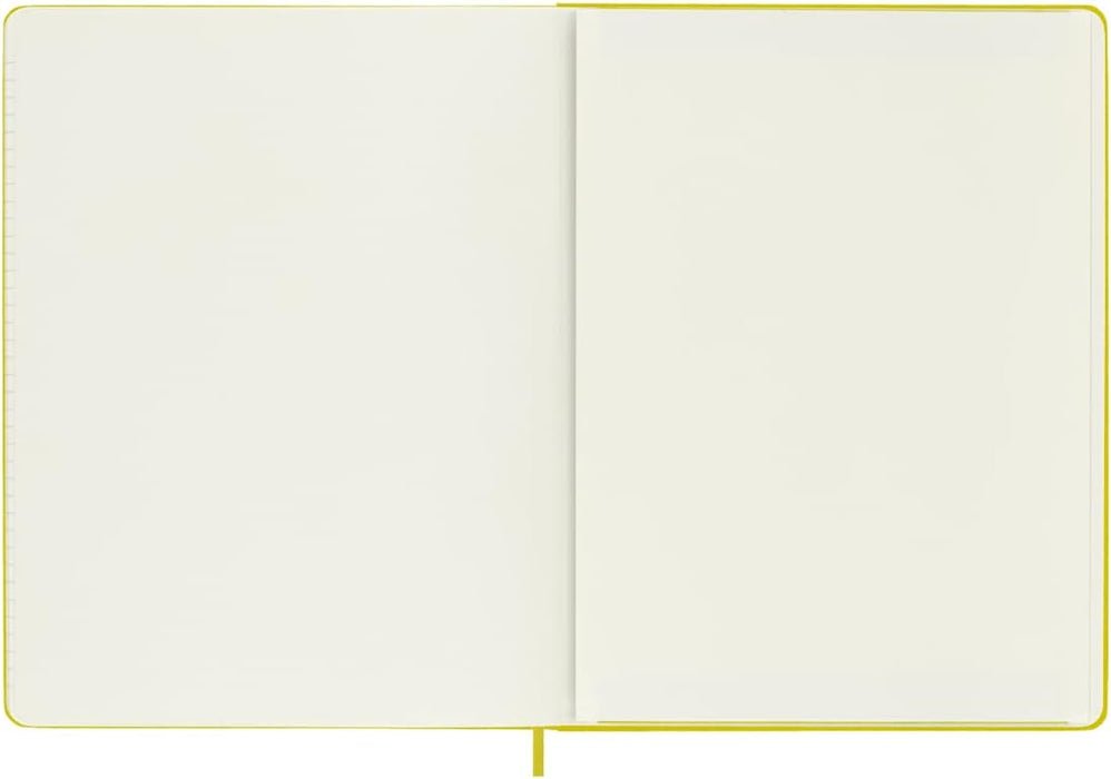 Moleskine Classic Notebook, Hard Cover, XL (7.5" x 9.5") Ruled/Lined, Hay Yellow (Silk), 192 Pages