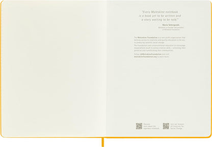 Moleskine Classic Notebook, Hard Cover, XL (7.5" x 9.5") Ruled/Lined, Orange Yellow (Silk), 192 Pages