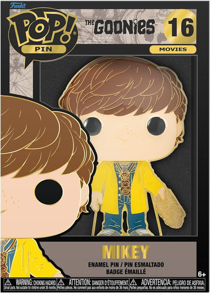 Loungefly POP! Large Enamel Pin GOONIES: MIKEY - Chunk - the Goonies Enamel Pins - Cute Collectable Novelty Brooch - for Backpacks & Bags - Gift Idea - Official Merchandise - Movies Fans