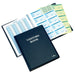 Durable Visitor Book 300 - With Leather Look Front Cover - Includes 300 Perforated 90 x 60 mm Visitor Badge Inserts - Perfect for Schools, Offices, Hotels, Etc