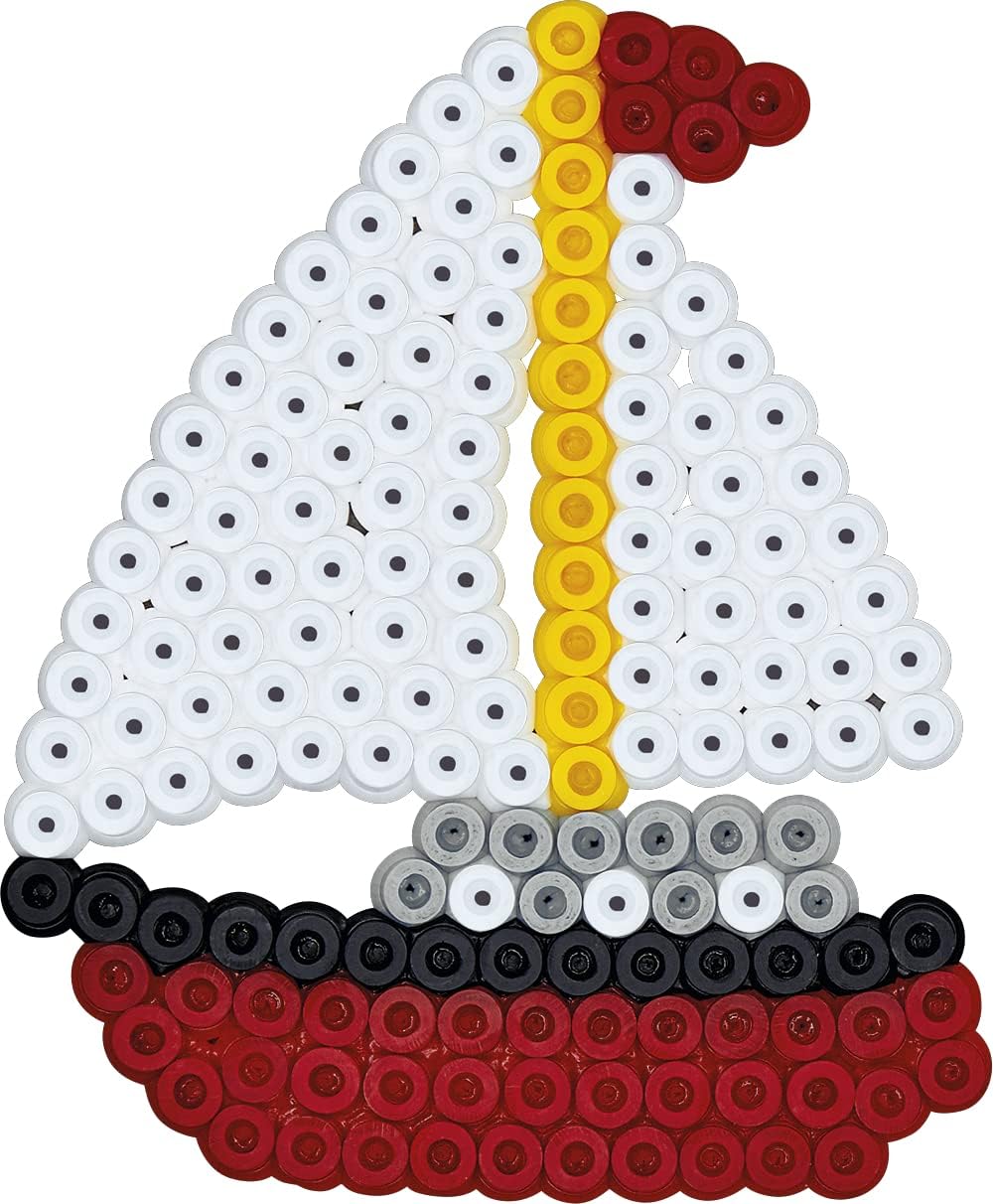 Hama - Pot Vert 4000 perles + 3 plaques - Perles à repasser taille Midi - Loisirs créatifs 2053