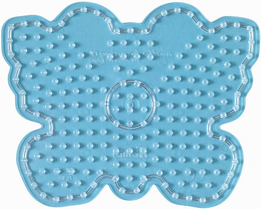 HAMA - Blister Pack of 2 Butterfly and Princess Plates for Ironing Beads - Arts and Crafts Butterfly & Princess