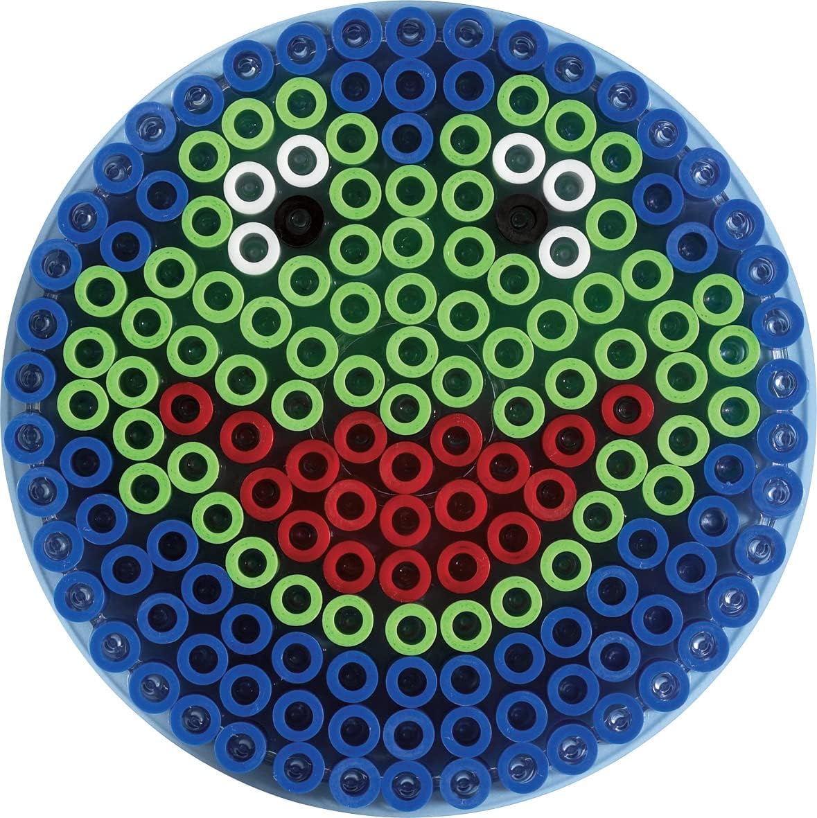 Hama Perlen 8104 Peg Plates Set of 2 for Maxi Ironing Beads with Diameter 10 mm, Motifs Square and Circle in Transparent, Creative Craft Fun for Children and Teenagers