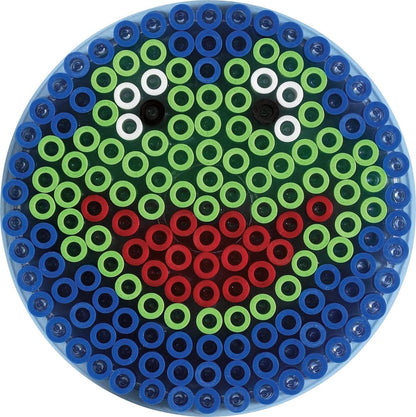 Hama Perlen 8104 Peg Plates Set of 2 for Maxi Ironing Beads with Diameter 10 mm, Motifs Square and Circle in Transparent, Creative Craft Fun for Children and Teenagers